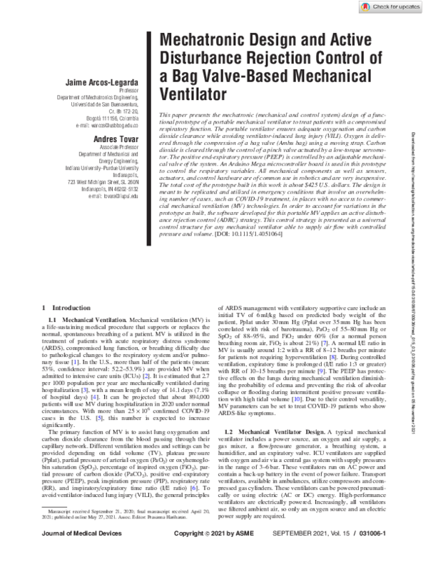 (PDF) Mechatronic Design and Active Disturbance Rejection Control of a ...