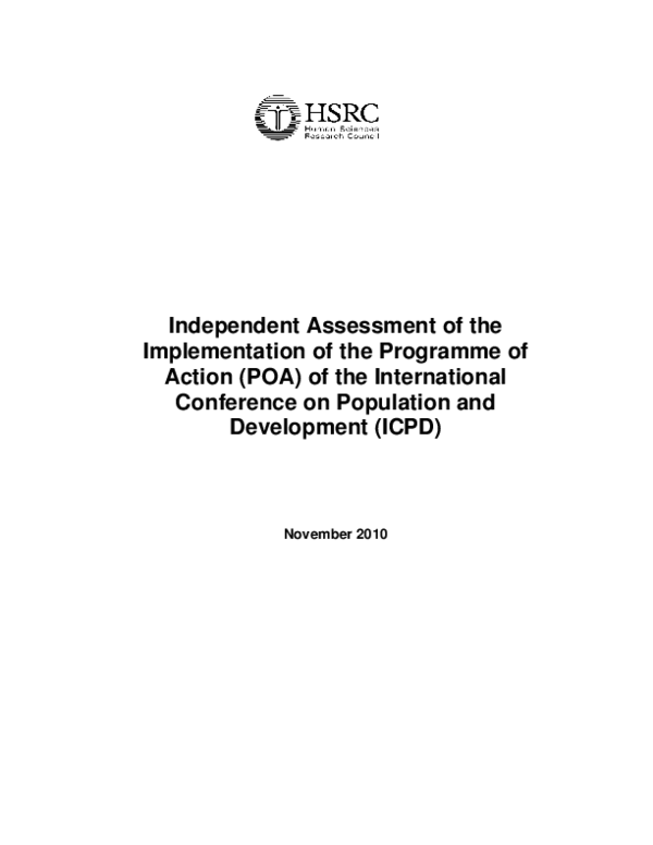 (PDF) Independent assessment of the implementation of the programme of ...