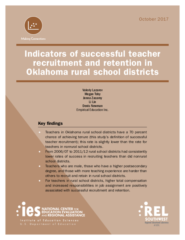 (PDF) Indicators of successful teacher recruitment and retention in ...
