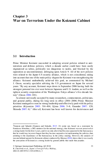 (PDF) War on Terrorism Under the Koizumi Cabinet