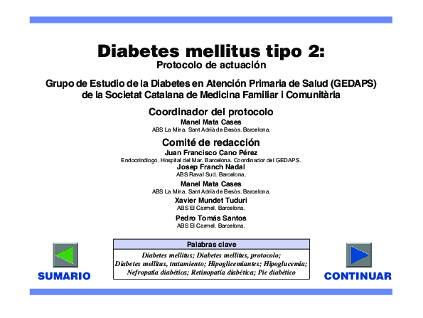 Protocolo De Investigacion Diabetes Mellitus Tipo 2
