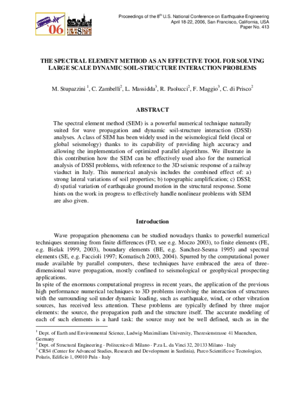 (PDF) The spectral element method as an effective tool for solving ...