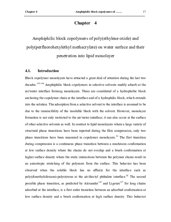 (PDF) Amphiphilic Block Copolymers of Poly(ethylene oxide) and Poly ...