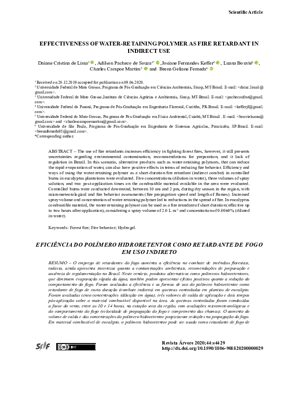 (PDF) Effectiveness of Water-Retaining Polymer as Fire Retardant in ...