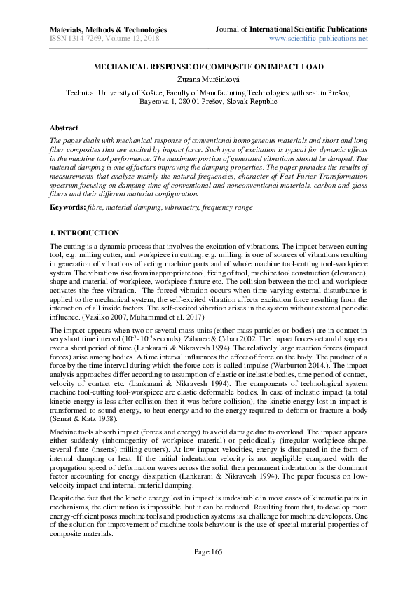 (PDF) Mechanical Response of Composite on Impact Load