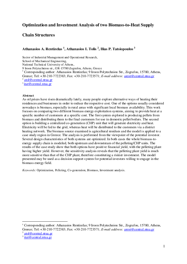 (PDF) Rentizelas, Athanasios A. and Tolis, Athanasios I. and ...
