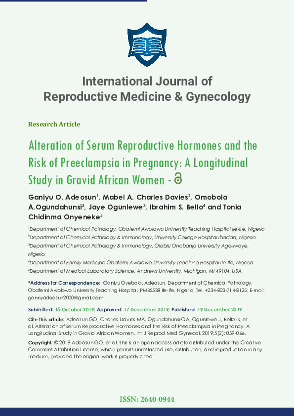 (PDF) Alteration of Serum Reproductive Hormones and the Risk of ...