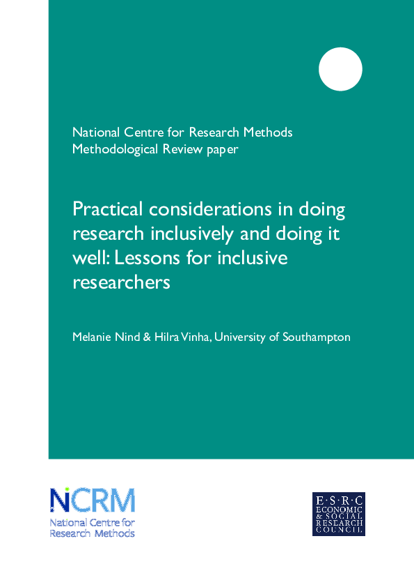 (PDF) Practical considerations in doing research inclusively and doing ...