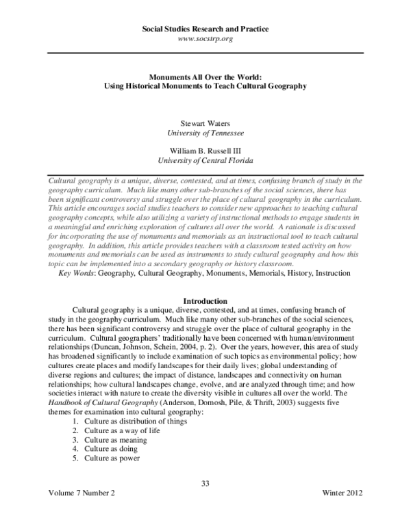 (PDF) Monuments All Over the World Using Historical Monuments to Teach