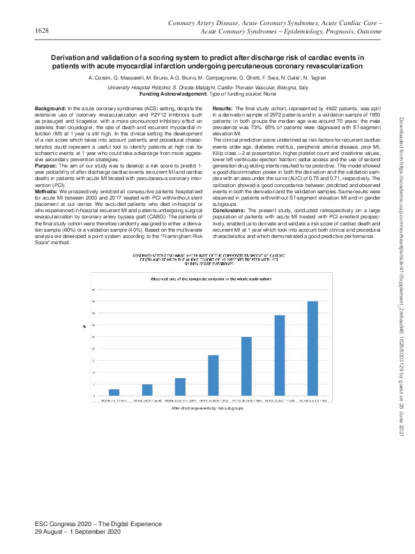 (PDF) Derivation and Validation of a Scoring System to Identify ...