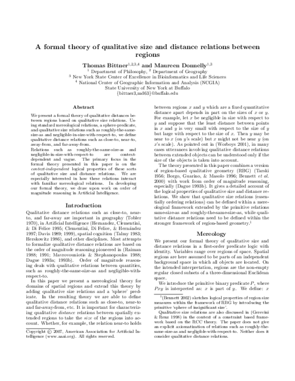 (PDF) A formal theory of qualitative size and distance relations ...