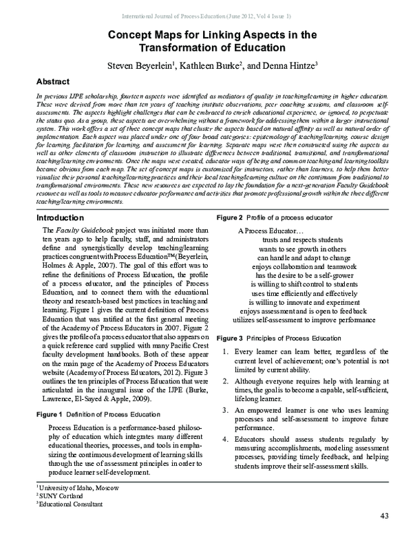 (PDF) Concept Maps for Linking Aspects in the Transformation of Education