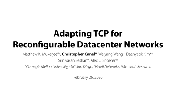 (PDF) Adapting TCP for reconfigurable datacenter networks