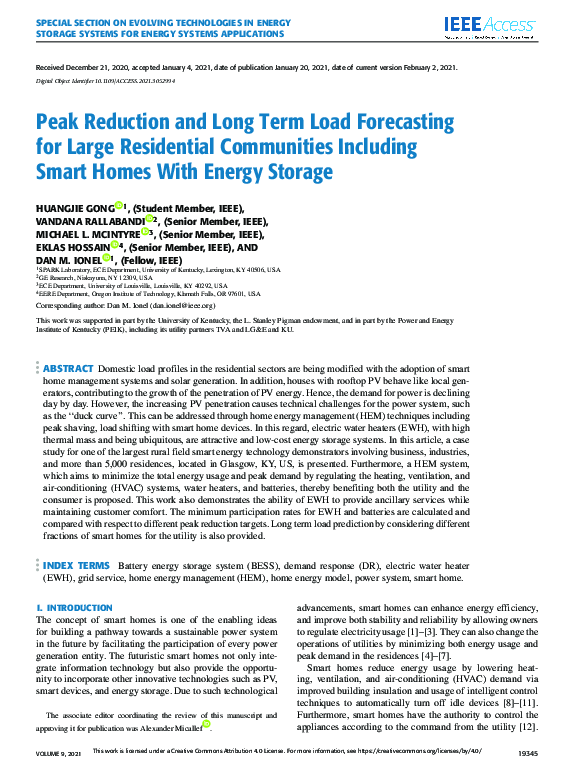 (PDF) Peak Reduction and Long Term Load Forecasting for Large ...