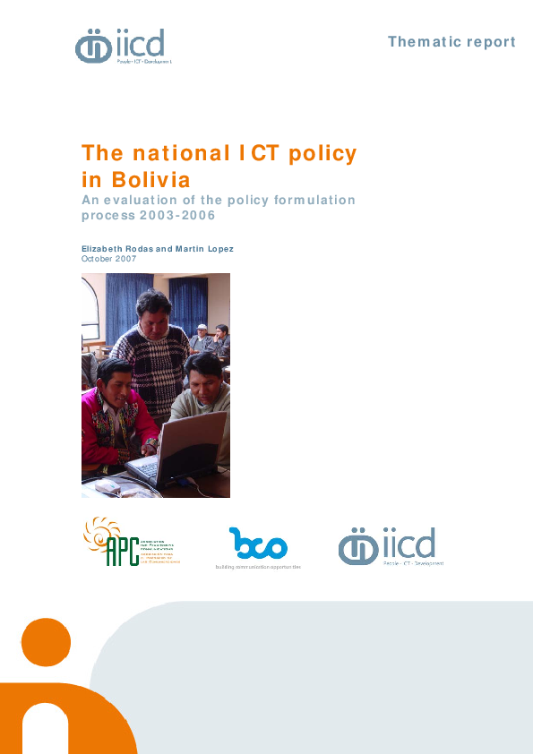 (PDF) The national ICT policy in Bolivia