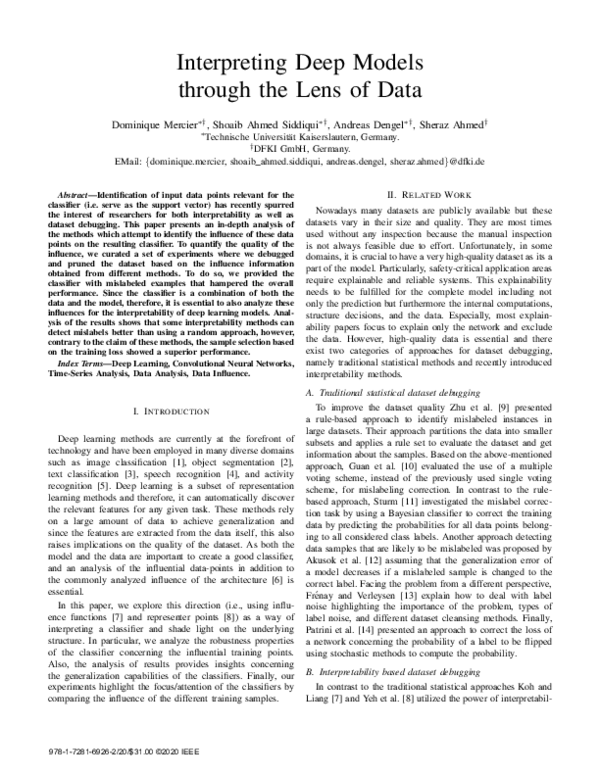 (PDF) Interpreting Deep Models through the Lens of Data