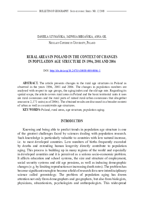 (PDF) Rural Areas in Poland in the Context of Changes
