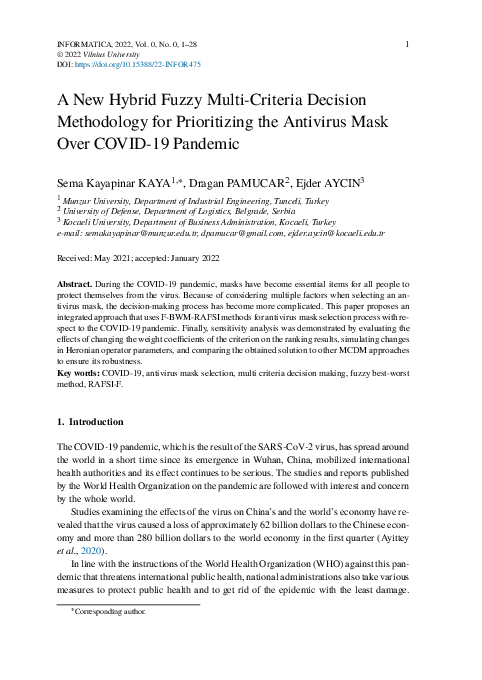 (PDF) A New Hybrid Fuzzy Multi-Criteria Decision Methodology for ...