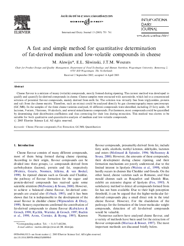 (PDF) A fast and simple method for quantitative determination of fat ...