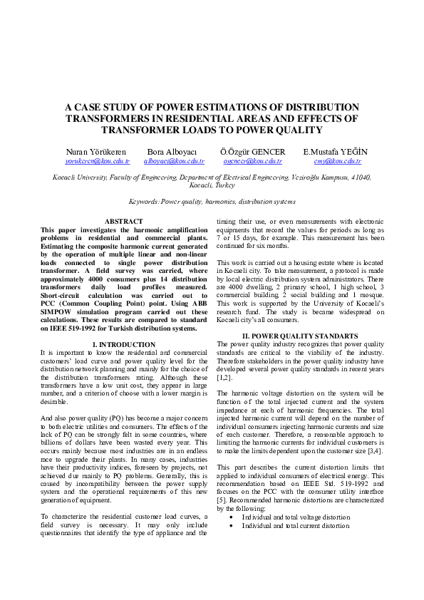 PDF) A Case Study of Power Estimations of Distribution 
