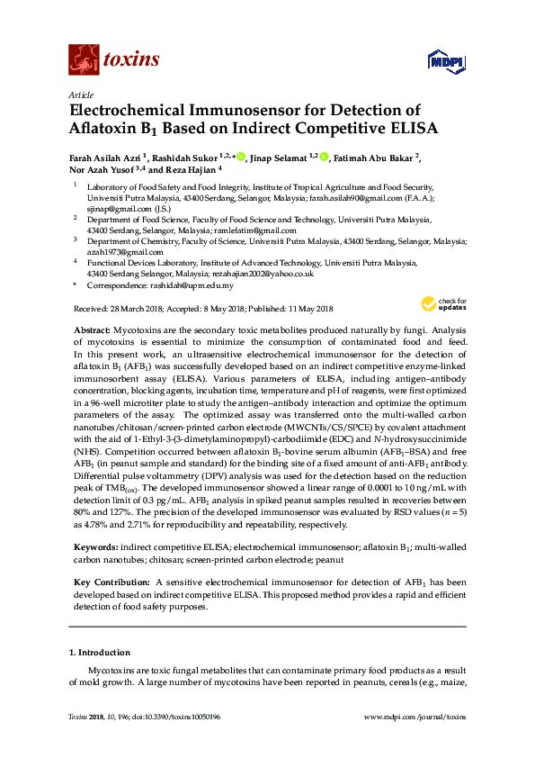 (PDF) Electrochemical immunosensor for detection of antibodies against ...