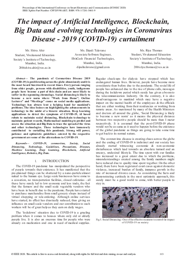 (PDF) The impact of Artificial Intelligence, Blockchain, Big Data and ...