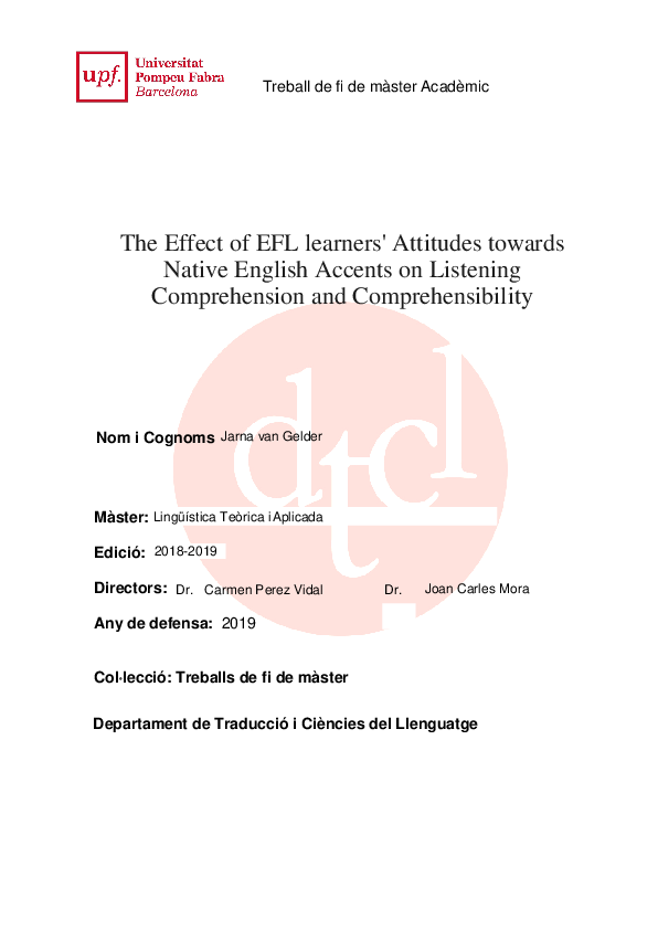 (PDF) The Effect of EFL learners' attitudes towards native English ...