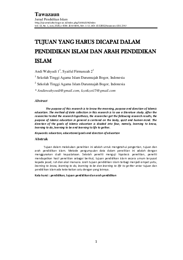 (PDF) Jurnal Pendidikan Islam