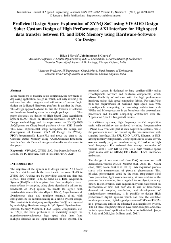 (PDF) Proficient Design Space Exploration of ZYNQ SoC using VIVADO ...
