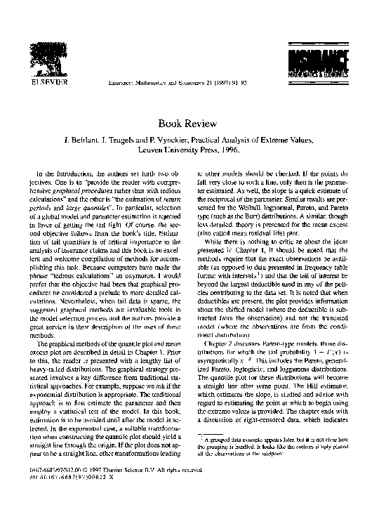 (PDF) Practical analysis of extreme values