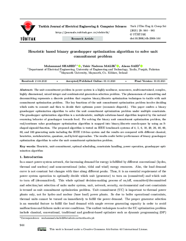(PDF) Heuristic based binary grasshopper optimization algorithm to ...