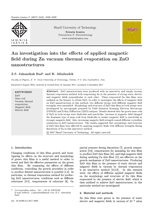 (PDF) The Transformation of ZnO Nanostructures Prepared by Thermal ...