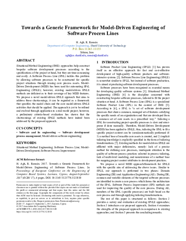 (PDF) Towards a generic framework for model-driven engineering of ...