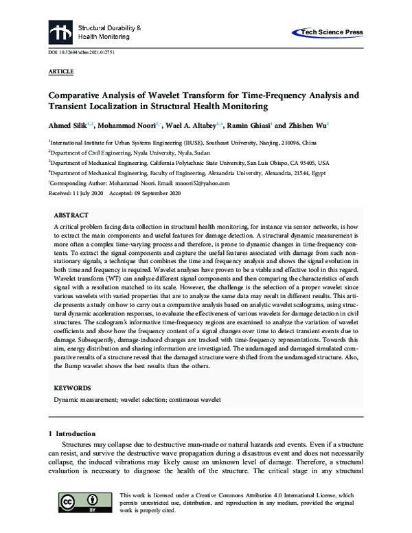 (PDF) Comparative Analysis of Wavelet Transform for Time-Frequency ...