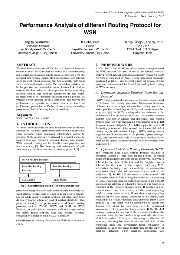 (PDF) Performance Analysis of Different Routing Protocols for Mobile Ad ...