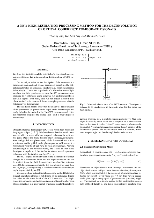 (PDF) A New High-Resolution Processing Method for the Deconvolution of ...