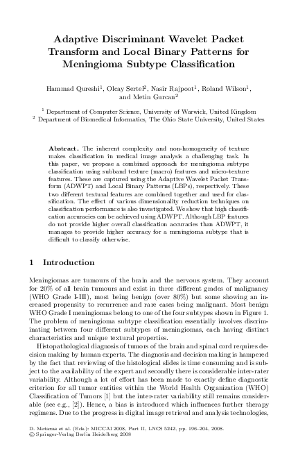 (PDF) Adaptive Discriminant Wavelet Packet Transform and Local Binary ...