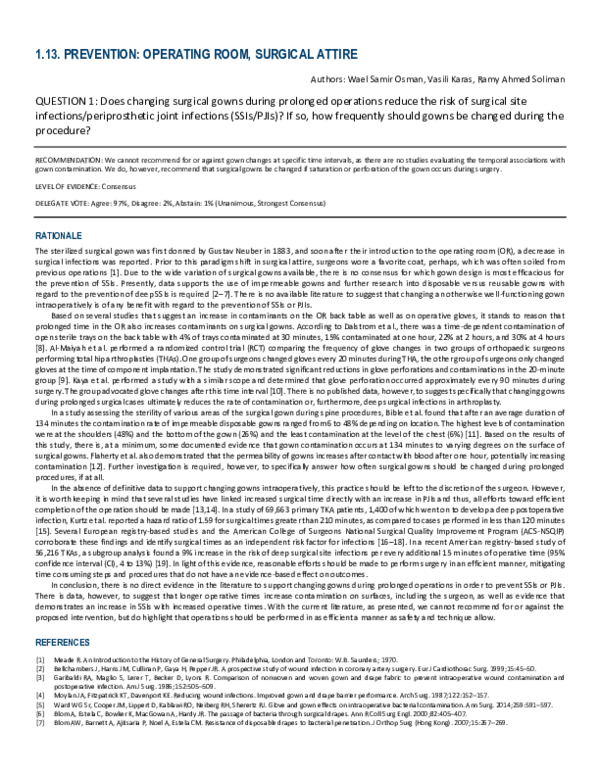 (PDF) Prevention : Operating Room , Surgical Attire