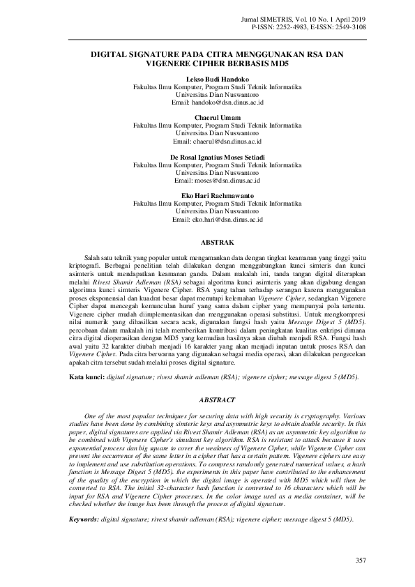 (PDF) Digital Signature Pada Citra Menggunakan Rsa Dan Vigenere Cipher ...