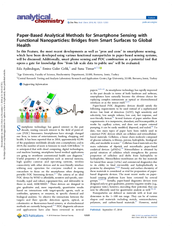 (PDF) Paper-Based Analytical Methods for Smartphone Sensing with ...