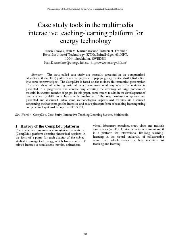 (PDF) Case study tools in the multimedia interactive teaching-learning ...