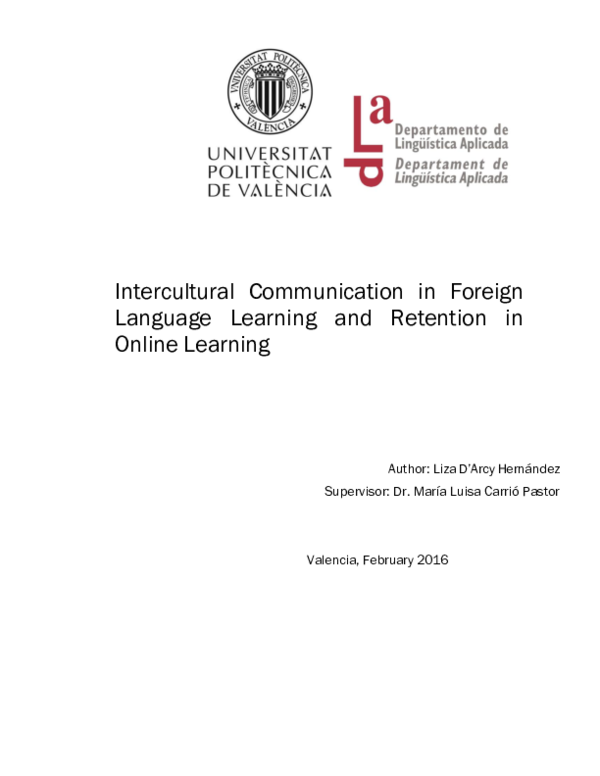 (PDF) Intercultural communication in foreign languages and successful ...