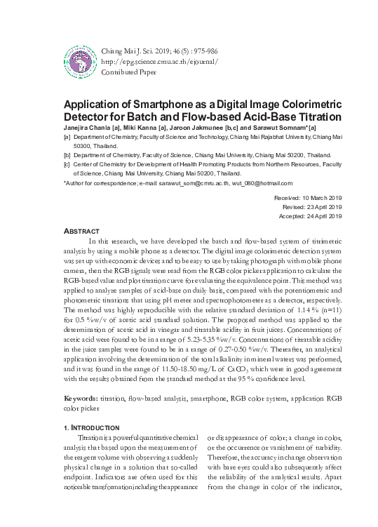 (PDF) Application of Smartphone as a Digital Image Colorimetric ...