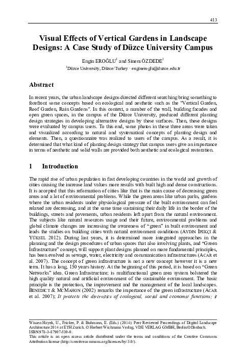 (PDF) Visual Effects of Vertical Gardens in Landscape Designs: A Case ...