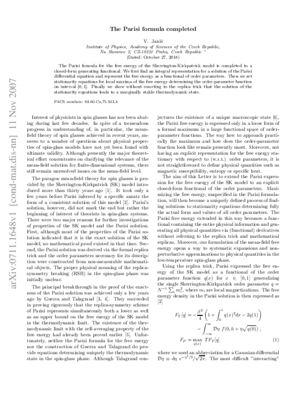 The Parisi formula completed