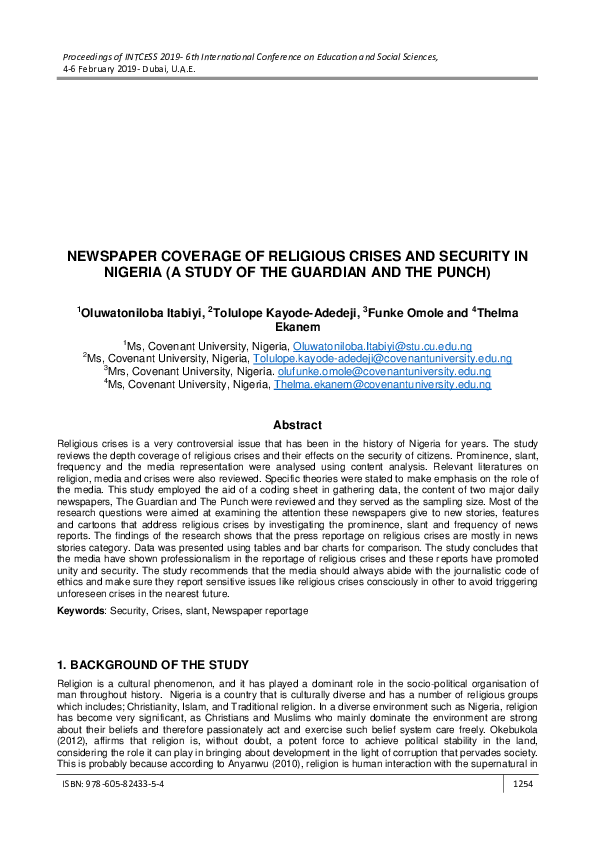 PDF) Mediatization Of Religion In The Ethiopian Mainstream Media.