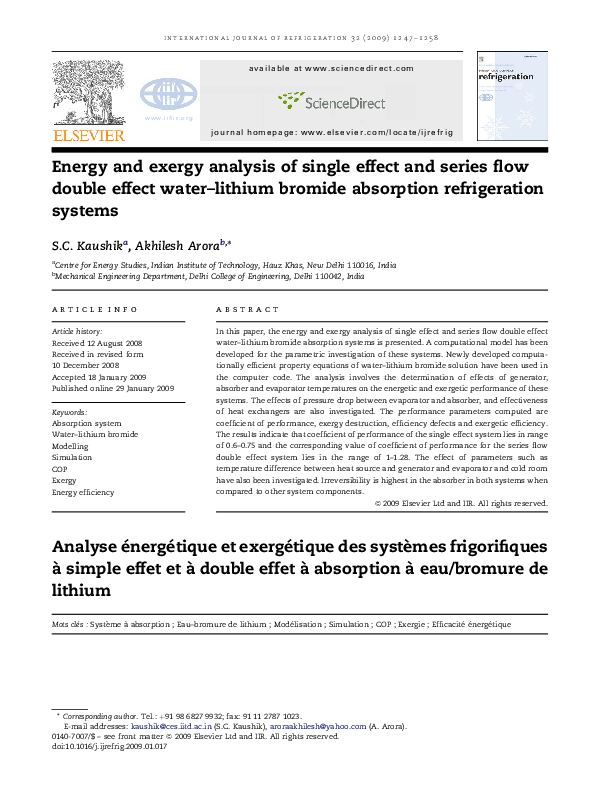 (PDF) Energy and exergy analysis of single effect and series flow ...