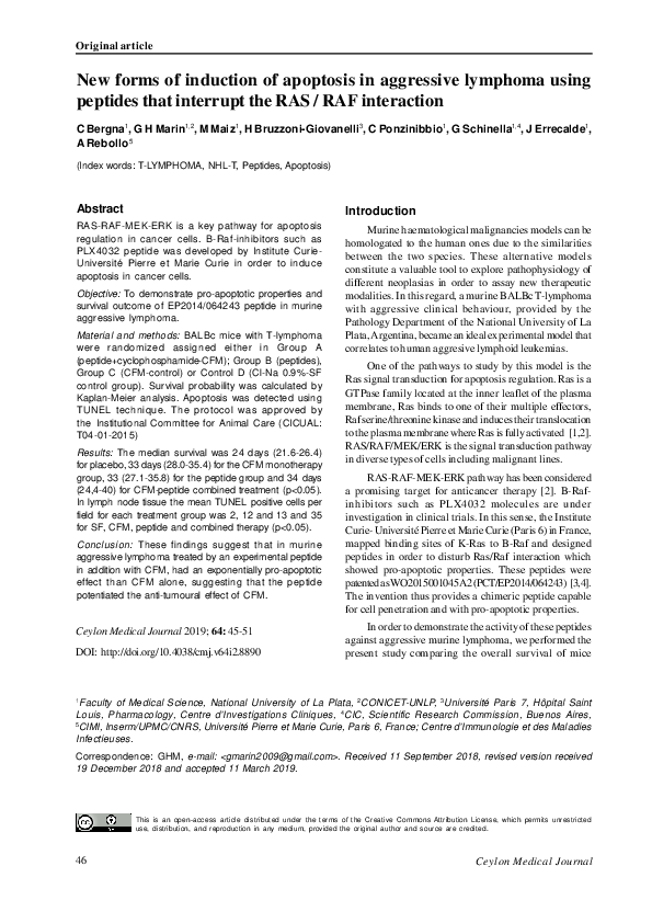 (PDF) New forms of induction of apoptosis in aggressive lymphoma using ...