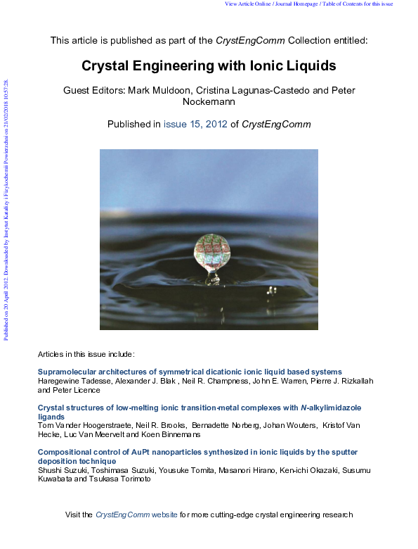 (PDF) Hofmeister effects of ionic liquids in protein crystallization ...