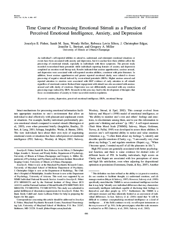 (PDF) Time course of processing emotional stimuli as a function of ...
